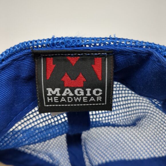 Lakes Snapback Mesh Back Trucker Hat Blue OSFM Colorblock Magic - Picture 8 of 9